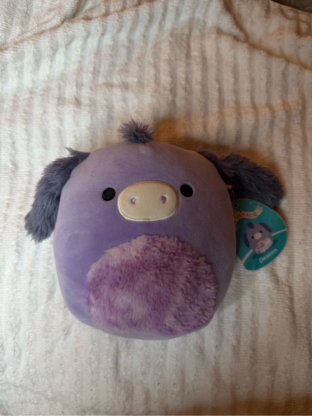 Squishmallows Purple Deacon Plush with Cream Snout